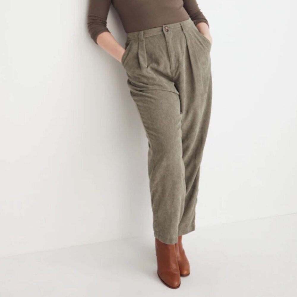 Madewell Corduroy High-Rise Tapered Pants
